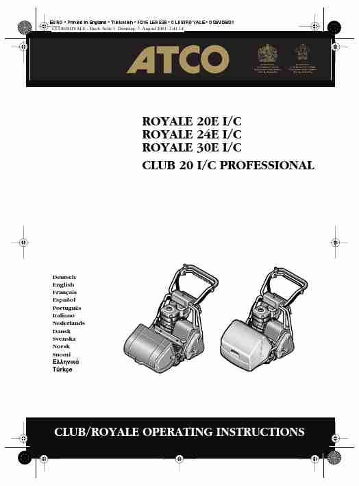 Atco Lawn Mower ROYALE 20E IC, ROYALE 24E IC, ROYALE 30E IC, CLUB 20 IC PROFESSIONAL-page_pdf
